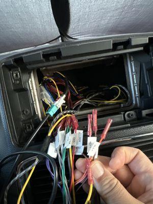 No, steering wheel control module and left these wires out of the whole installation.