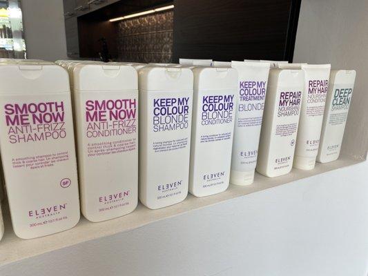 For those blondes we have the purple shampoo works as toner to maintain those blondes tones vibrant and less brassy.