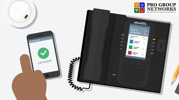 With a Verge IP phone on your desk and Allworx Reach™ app on your favorite mobile devices, you can talk in the office or on the go.