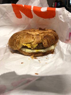 Sausage Egg and Cheese croissant