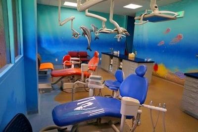 Treatment area with children friendly ocean theme