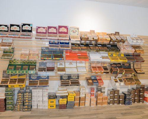 Large selection of cigars from big brands and boutique brands!