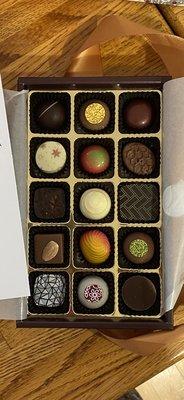 Assorted truffles selected by shop