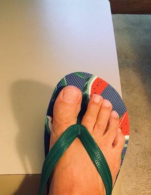 Heading to Ortley Beach for the weekend, and needed a mani/pedi to go with my new flip flops!