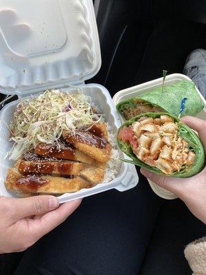 Sesame Chicken and Thai Chicken Wrap (the wrap was my favorite!)