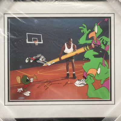 amazing michael jordan autographed lithograph i picked up during their soft opening!