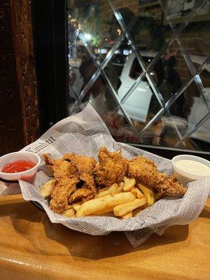 Chicken strips and fries