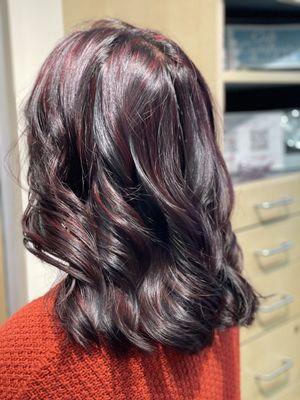 A darker burgundy