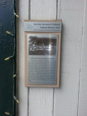 The historical value of this location is posted on the exterior.