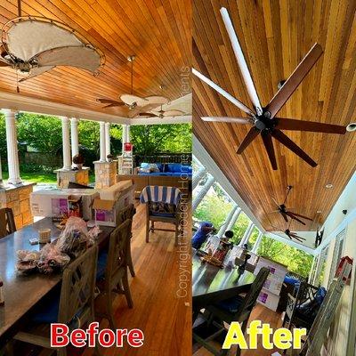 Ceiling Fan Installation Summit NJ Before & After