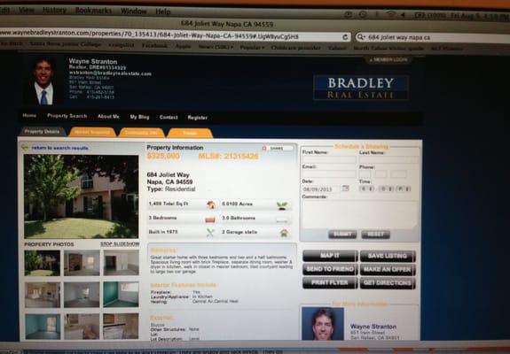 Property is listed for sale at Bradley Real Estate in San Rafael, CA...Aug. 9, 2013