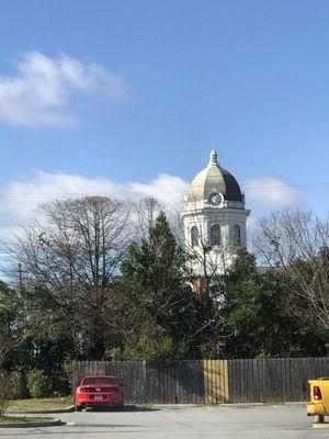 View from front of restaurant... courthouse