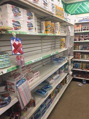 Empty shelves, place is a dump. Walked out.