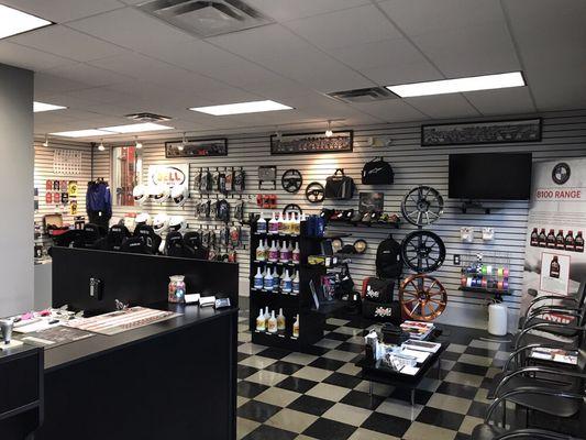 Harrison Motorsports retail showroom.