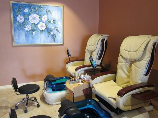 Try out Brand New Pedicure Chairs! - used with disposable liners to insure individual care