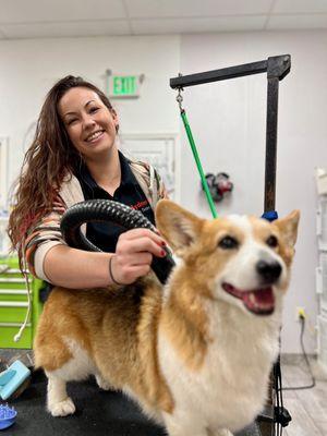 Happy manager, happy doggy!