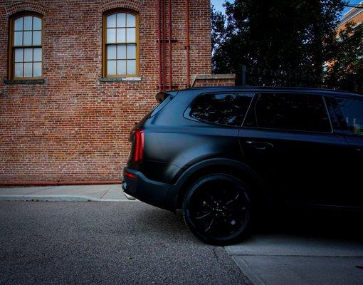 Kia telluride wrapped in satin black