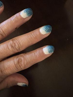 Beach blue ombré