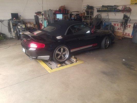 My Carrera getting Smog Check at Cabuto Test Only.