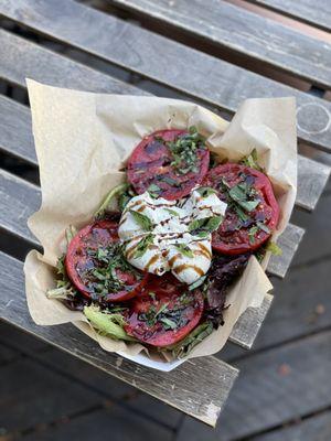 Tomato and burrata salad- a special when the tomatoes are in season!