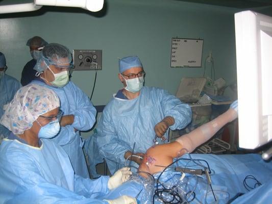 Dr Afra performing shoulder arthroscopy