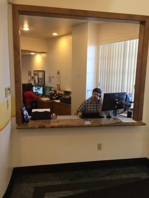 Front desk of the Breakdown Services Los Angeles office.