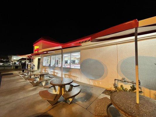 Outside dining area