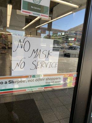 No mask no service