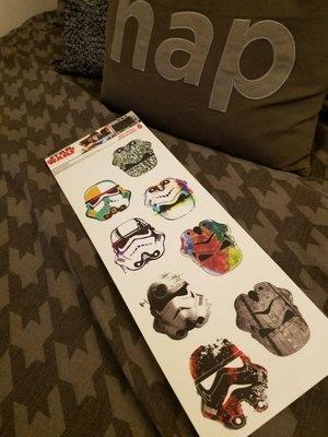 Star Wars wall decals (8 of them) for $1!?!?!?! What!!??!!?? Cannot wait to put these on the wall in our son's room!