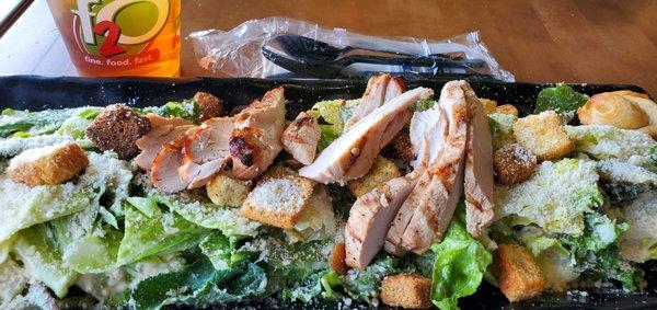 Saesar Salad with Grilled Chicken... Sweet Tea