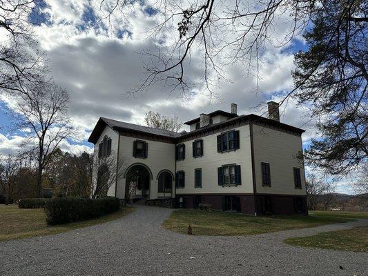 Outside of mansion on Locust Grove property