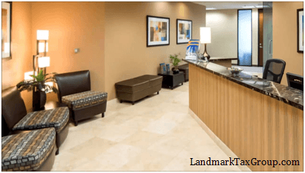 Part of our reception area. | http://www.LandmarkTaxGroup.com