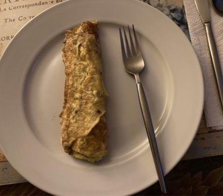 Good Morning NY! It came out: PERFECT! A 2 egg, chive's Omelette to start the day! :) Breakfast Of Champions! NYC.