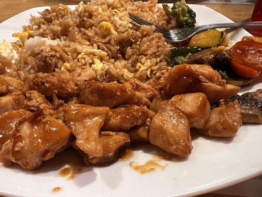 Hibachi chicken and shrimp