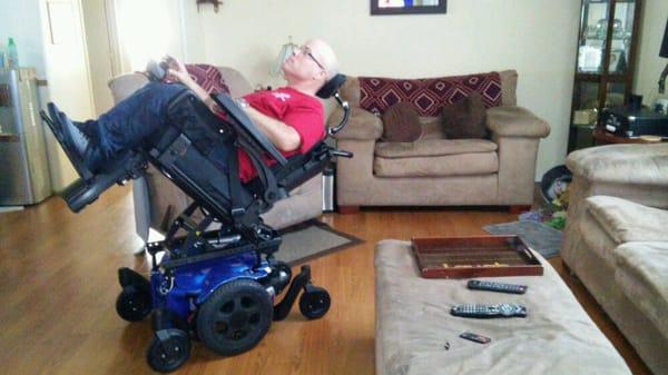 My new motorized wheelchair from Assurance Medical AMS