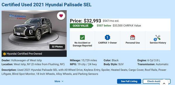 Volkswagen of West Islip - Hyundai Palisade