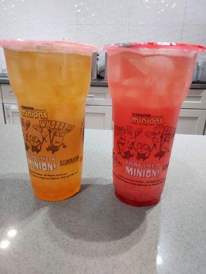 Mango green tea N Strawberry lemonade with Aloe jelly