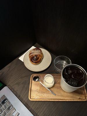 Cold brew and cardamom bun