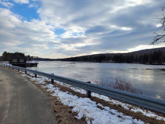 Paved trail before it's not