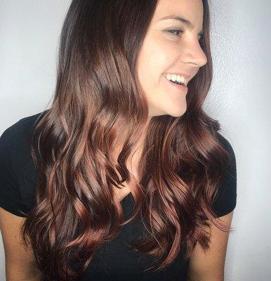 Red wine balayage