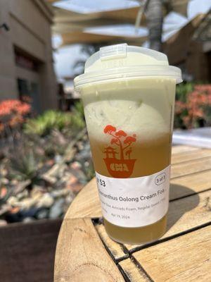 Osmanthus Oolong with avocado foam