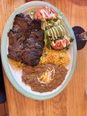 Carne Asada Salvadorena Platter