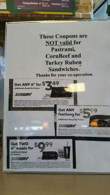 They choose what coupons to honor and what items to exclude....funny !