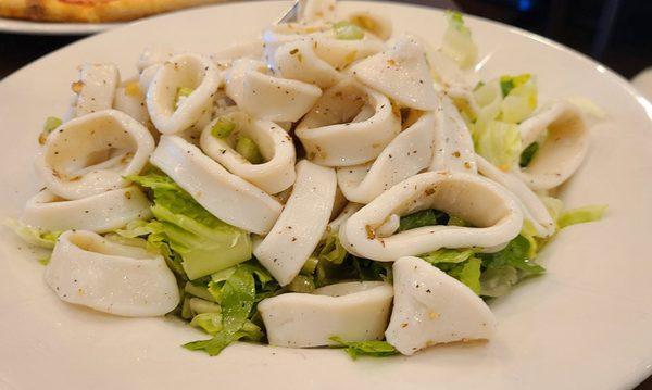 Calamari Salad!  These rings were large & tender. Light dressing. Amazing!