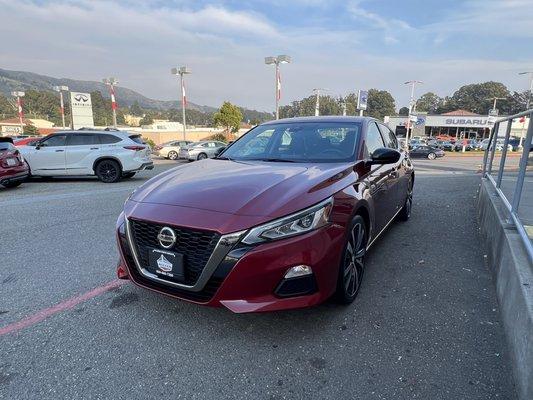 First ever car, a 2021 Nissan Altima.