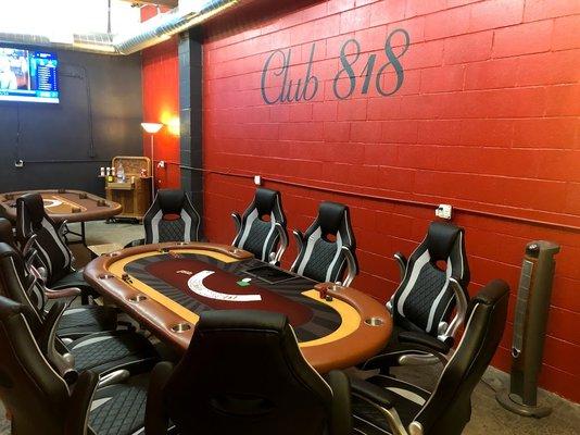 Private game room for rent. Bring your poker crew and your cigars.