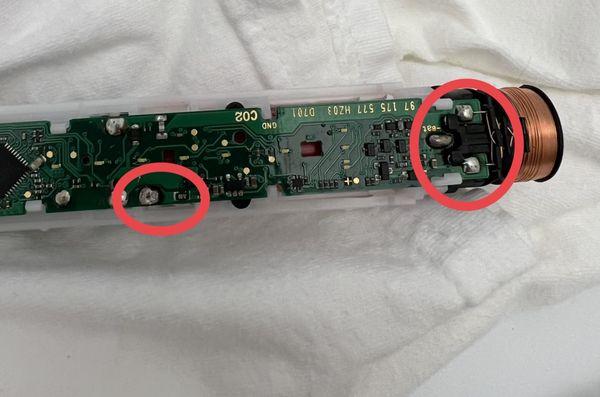 Circuit Board of an Oral-B Braun Toothbrush.