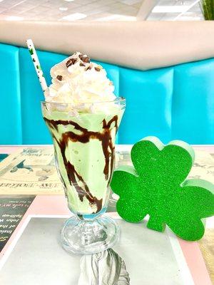 Shamrock Mint-Chip Milkshake