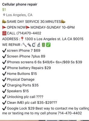 iPhone screen replacement prices