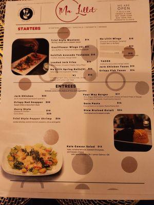 Food menu